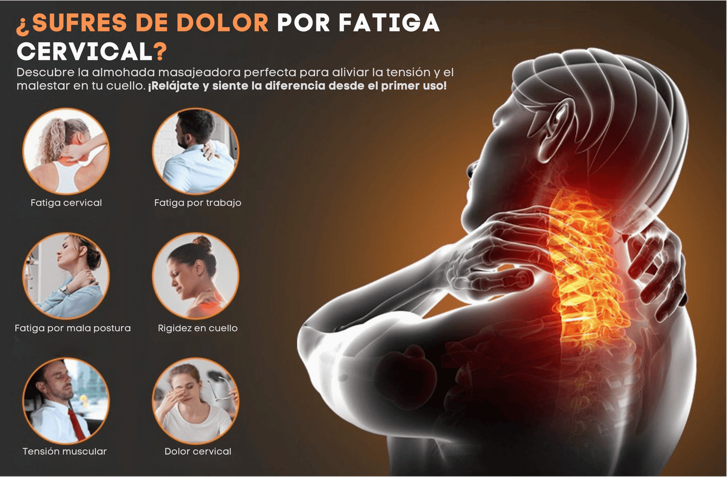 Almohada Masajeadora 3 en 1