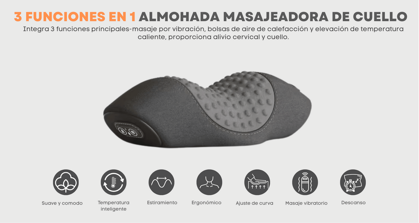 Almohada Masajeadora 3 en 1
